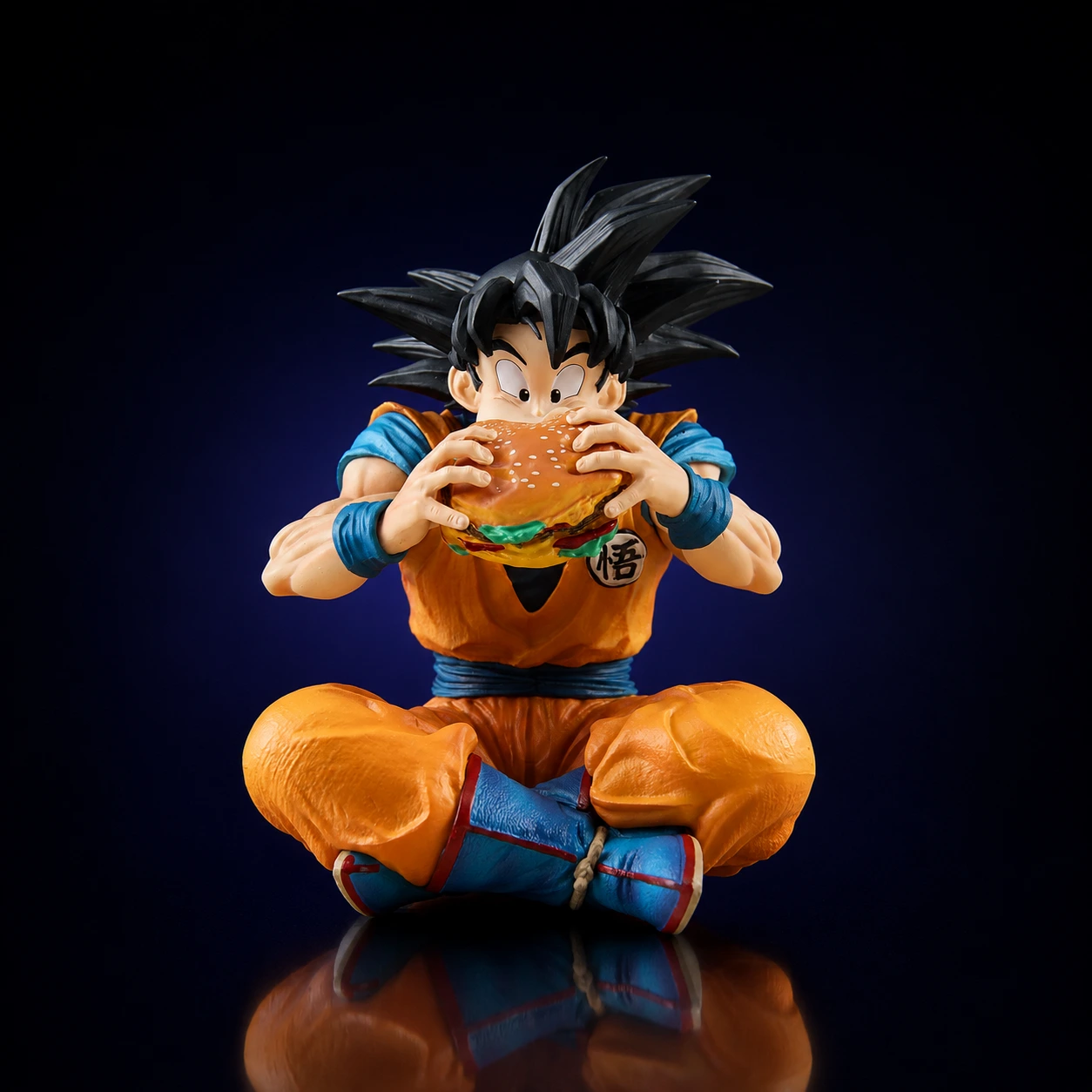 Dragon Ball Anime Decor Figure JJ Eating Burger Goku