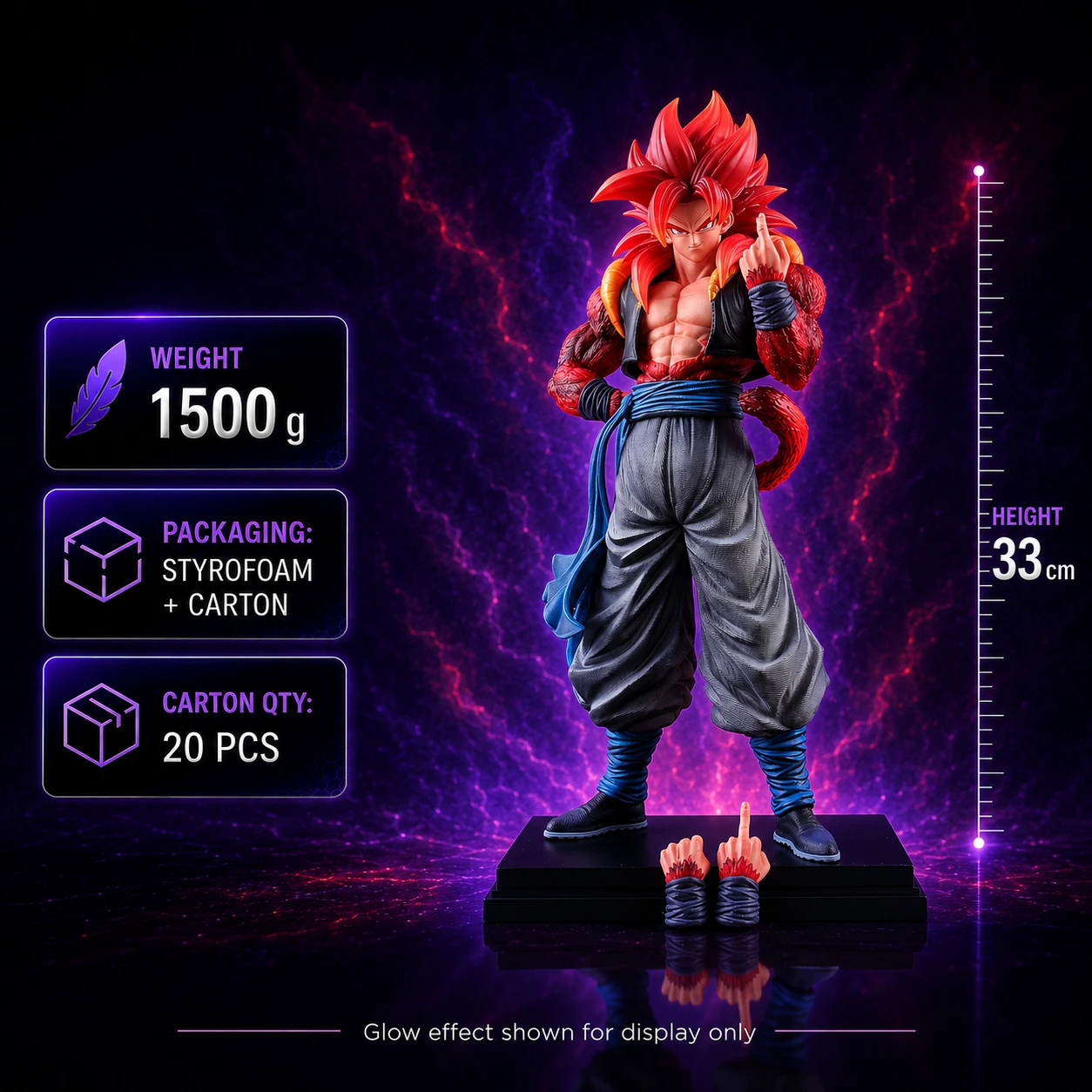 Dragon Ball NP Super Saiyan 4 Gogeta Anime Figure Model Ornament Birthday Gift Collectible