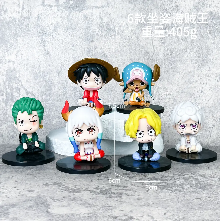 6 Sitting Style One Piece Figures