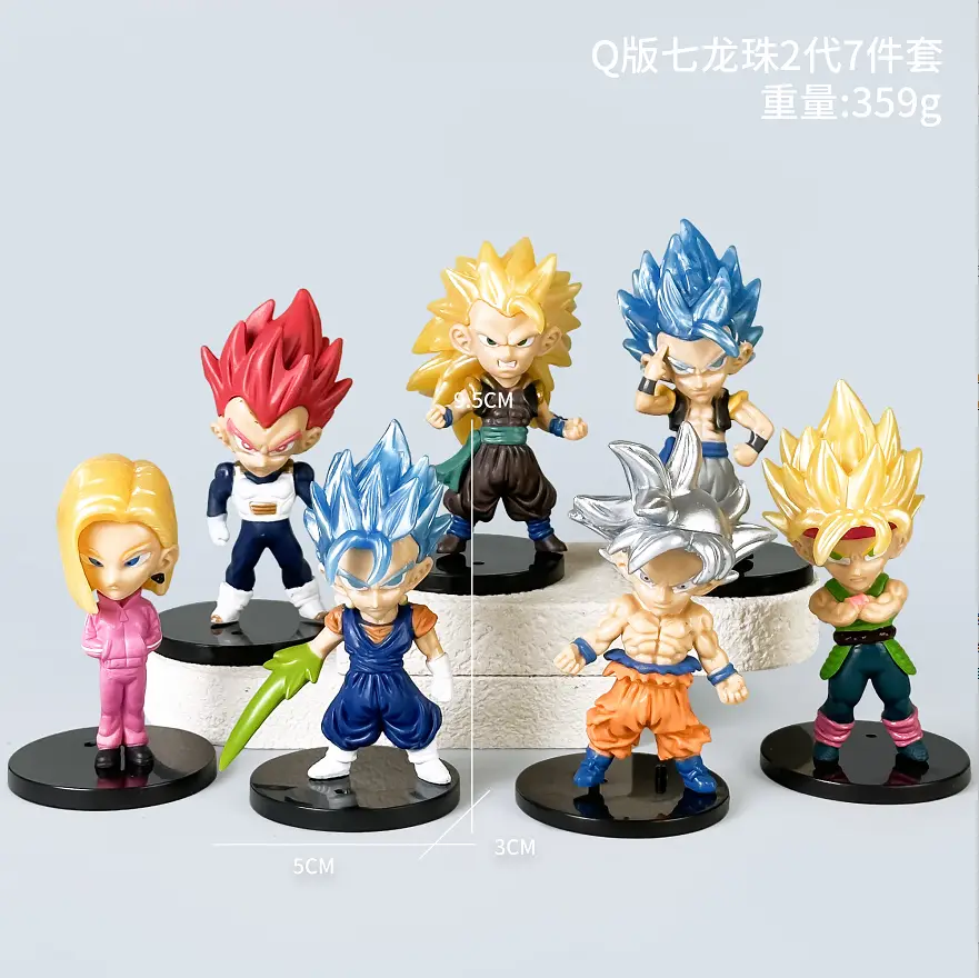 Dragon Ball Q版, 2ª generación, set de 7 piezas